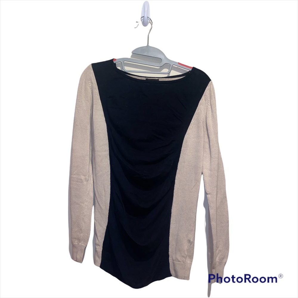 [Dana Buchman] Ruched Front Long Sleeve Sweater